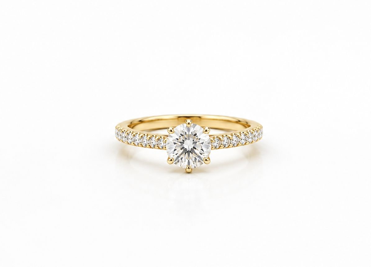 Before - Ring on flat white background
